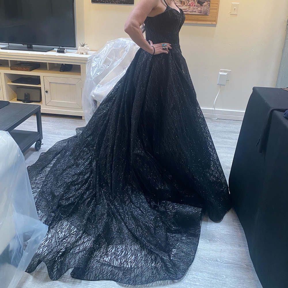 Black Lazaro wedding ballgown "Veronica" - Dress size 14 (street size 8/10)
